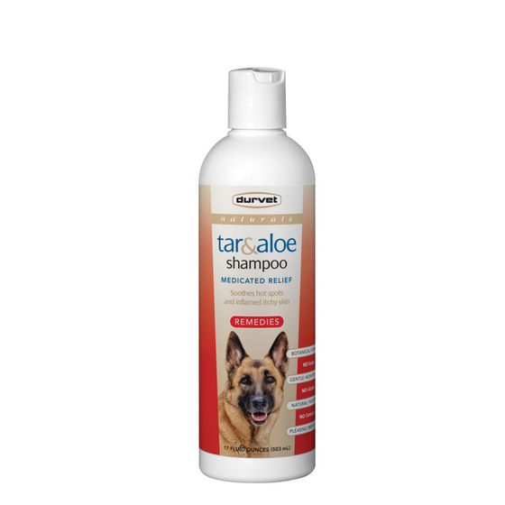 medicated dog shampoo tar aloe for hot spots