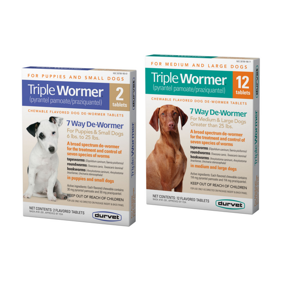 triple wormer tabs for puppy small dogs
